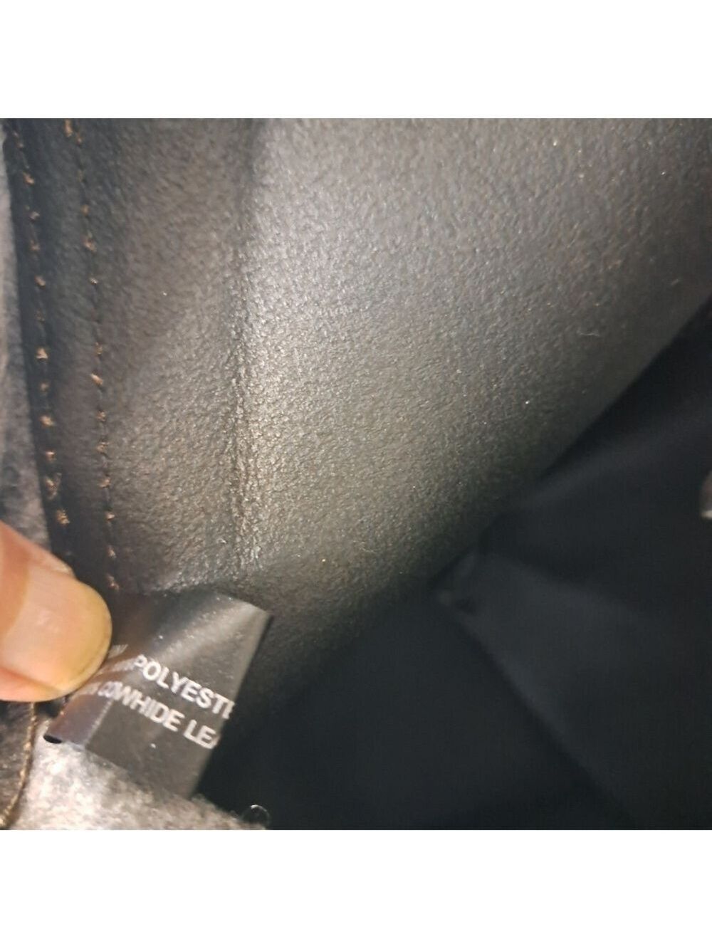KELSI DAGGER leather felt large open tote grey black coastal shoulder bag used - Picture 12 of 16